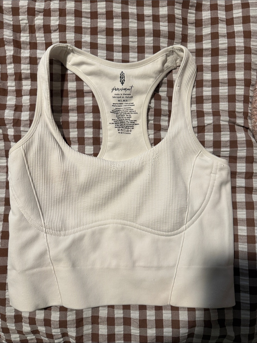 FP Movement by Free People Happiness Runs Corset Ribbed Racerback Sports Brami